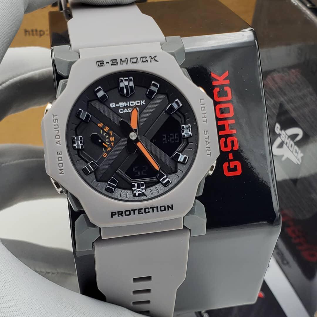 Casio G-Shock GA-2100 Grey and Orange Watch