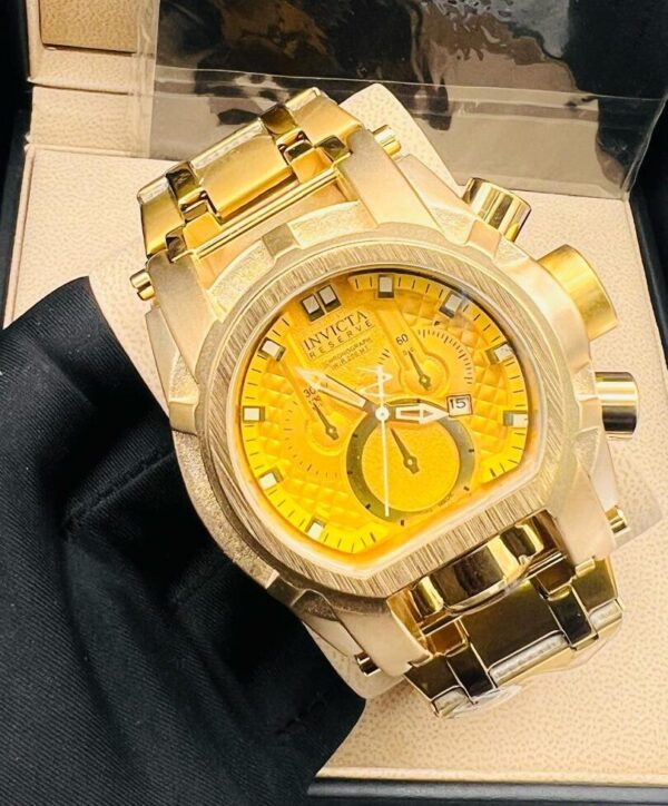 Invicta Reserve Chronograph Gold-Tone Watch (Yellow Dial)