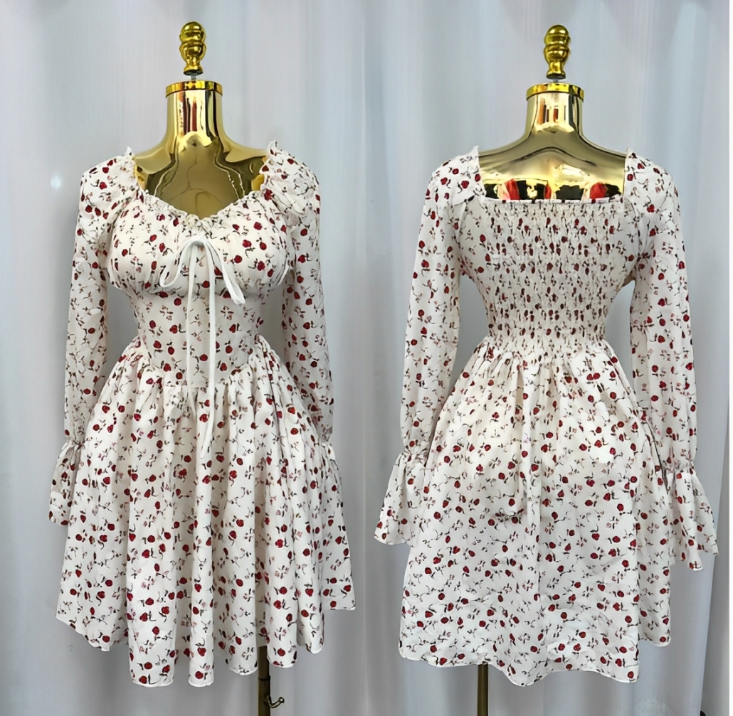 Vintage Floral Mini Dress