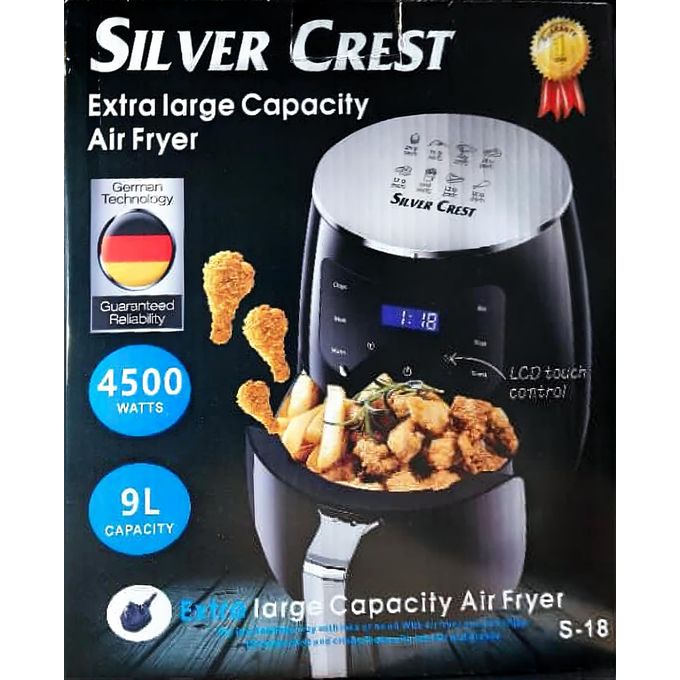 Silver Crest Extra Large Capacity Air Fryer S-18, 9L, 4500 Watts