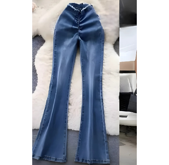 Classic Blue Flared Denim Jeans