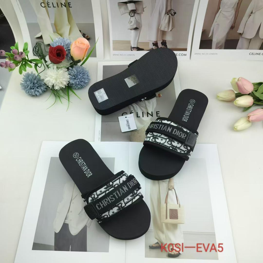 Dior Oblique Strap Slide Sandals