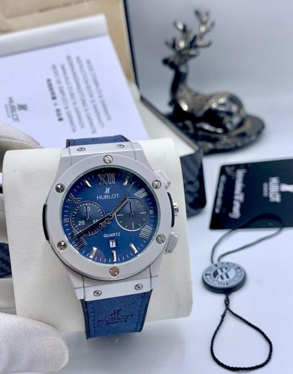 Hublot Big Bang Silver & Blue Chronograph Watch
