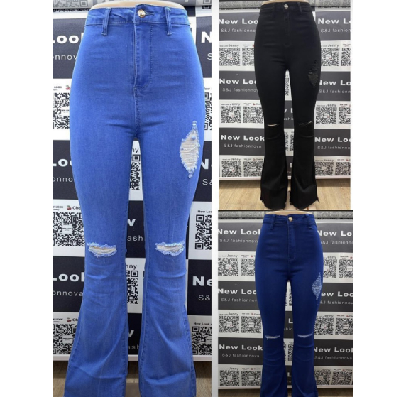 Ripped Flared Jeans Assortment