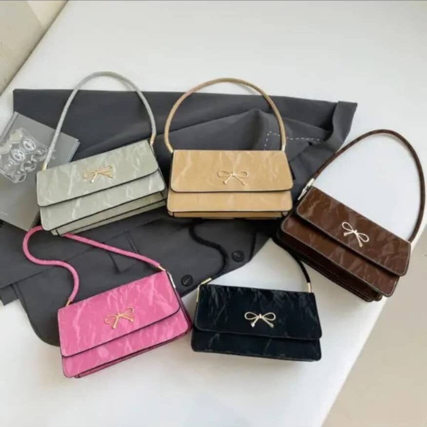 Assorted Bow Accent Shoulder Bags