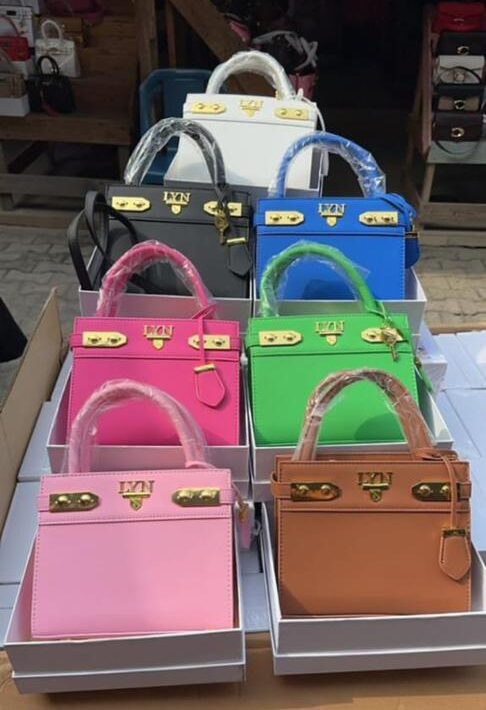 Colorful Mini Top Handle Handbag with Lock Detail