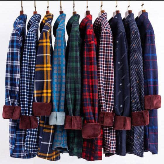 checkers Winter Shirts (Emphasizes warmth and pattern)