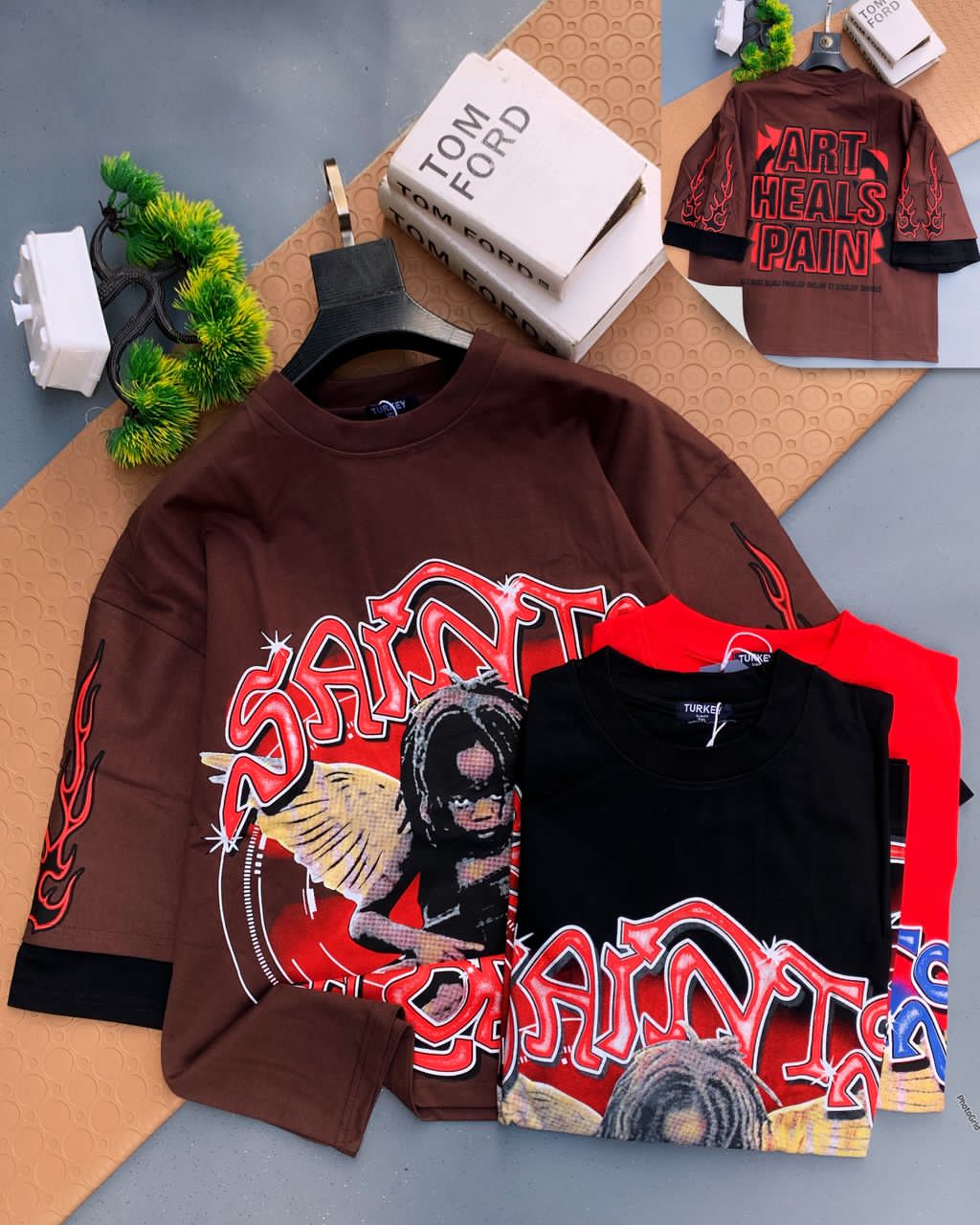 "SAINT" Angel Graphic Long Sleeve T-Shirt