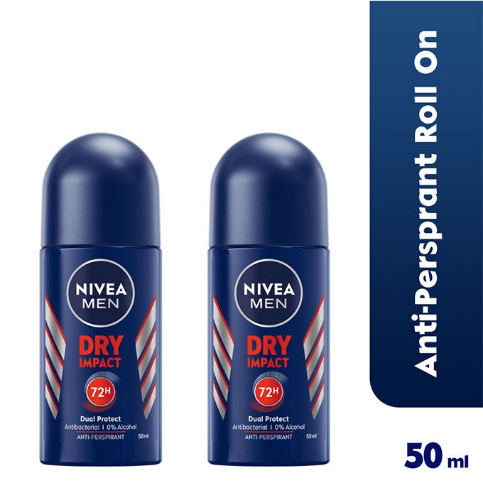 NIVEA MEN Dry Impact Anti-Perspirant Roll On (Dual Protect)